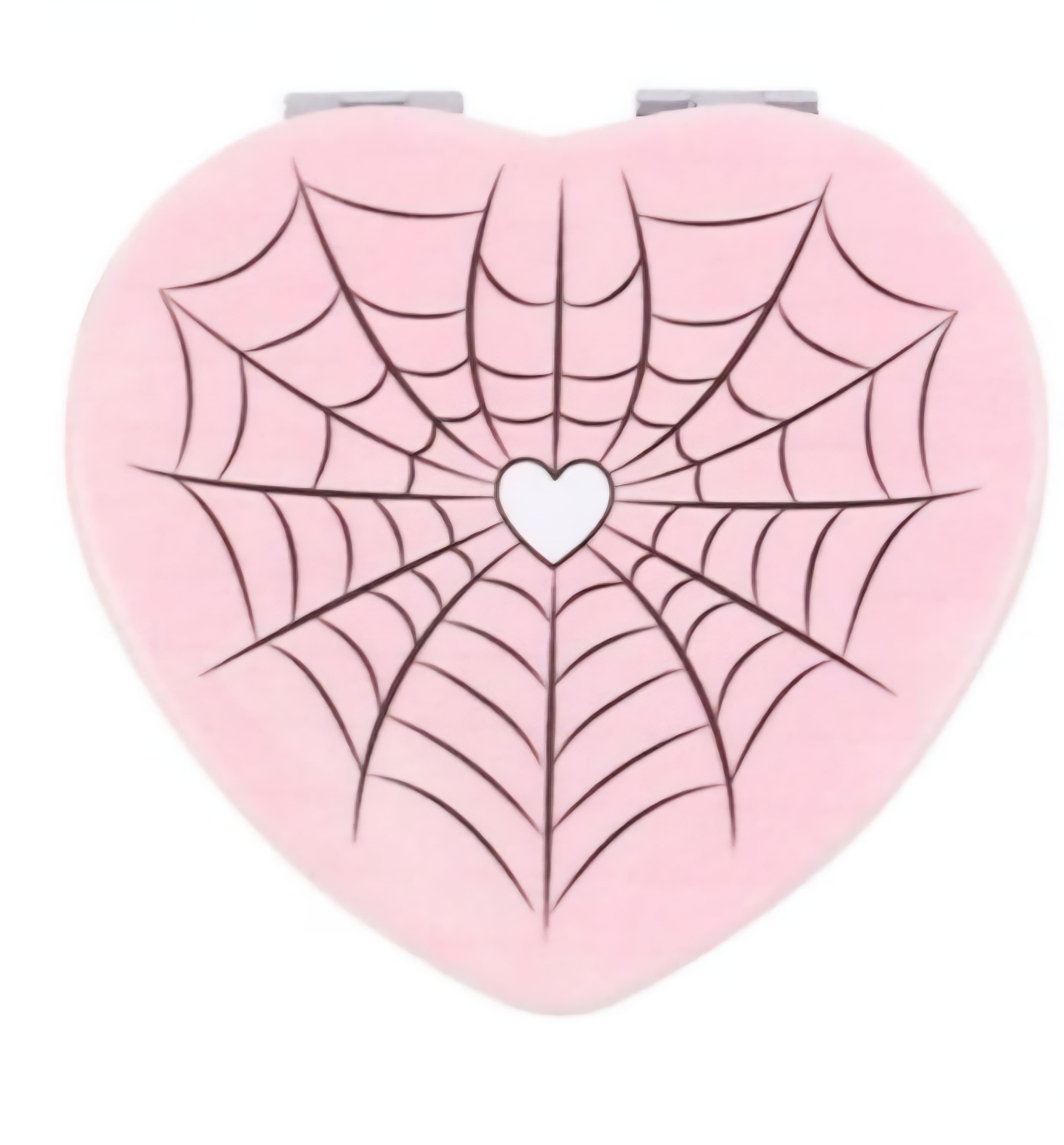 Pink Spiderweb Compact Mirror