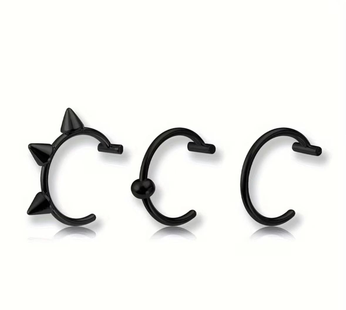 3pcs Fake Lip Ring Set