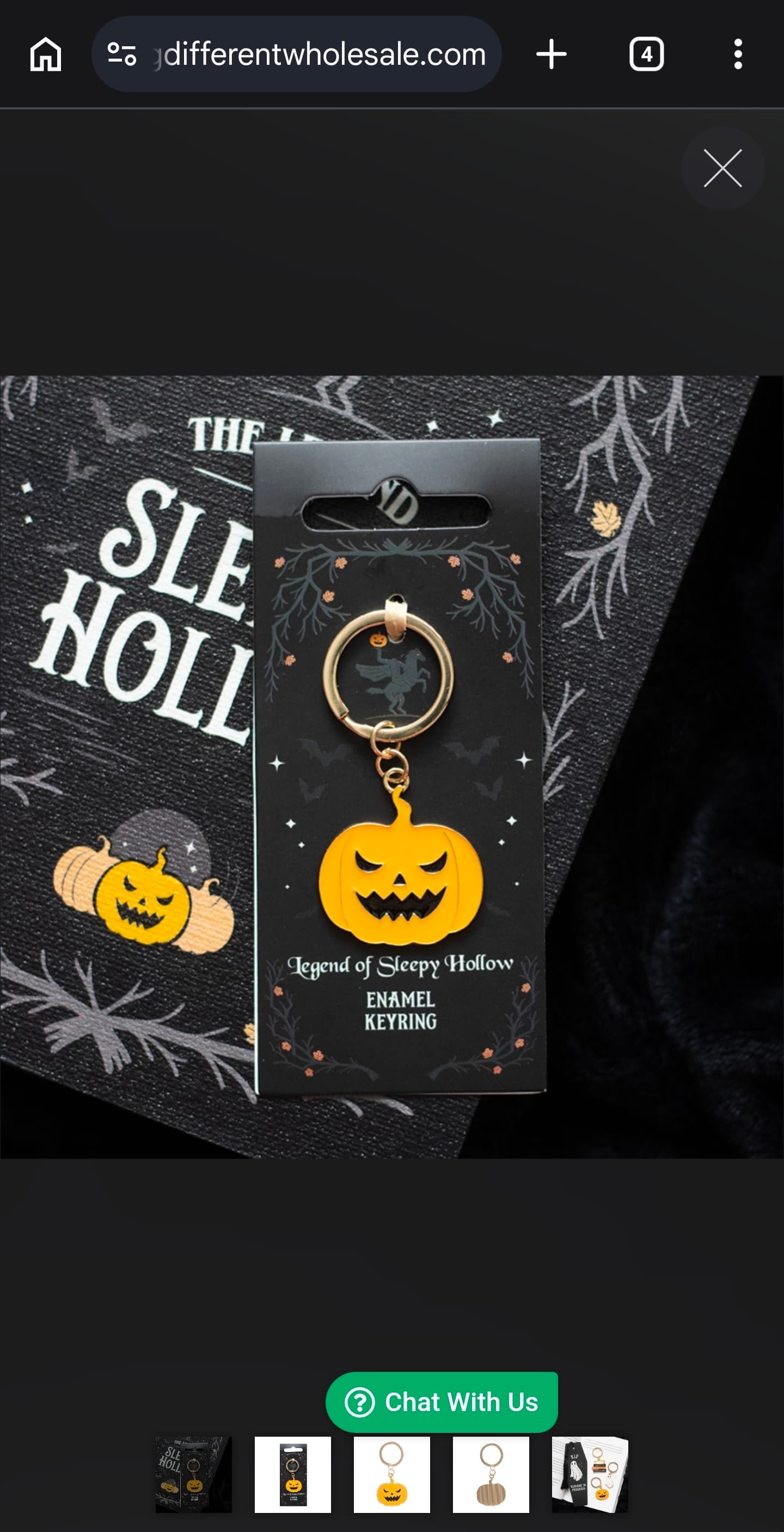 The Legend of Sleepy Hollow Pumpkin Keyring