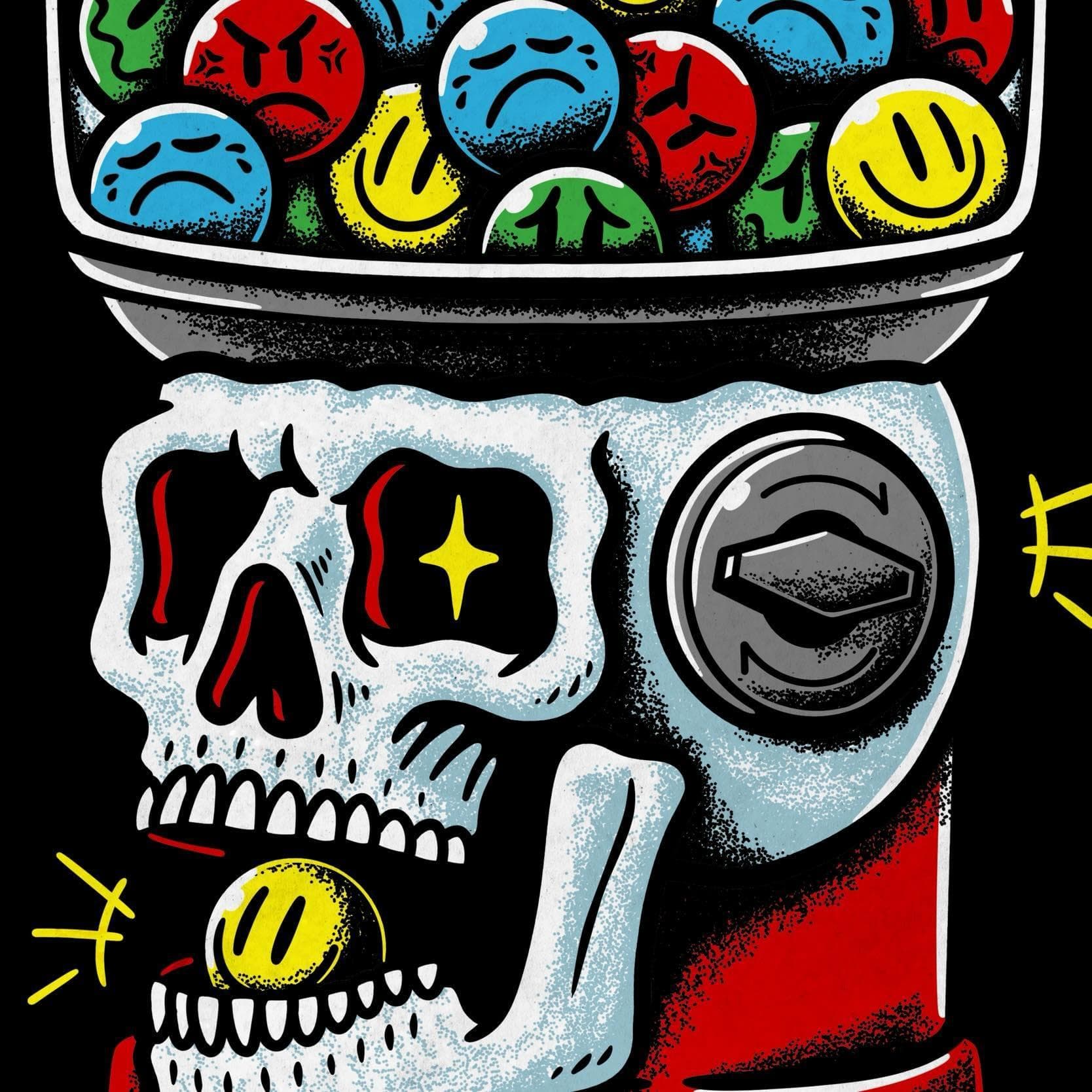 Skull Gumball Machine black T-Shirt kids  — image 3